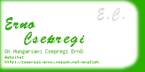 erno csepregi business card