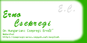 erno csepregi business card